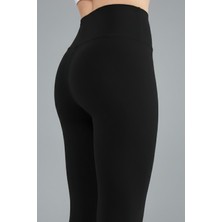 Meyou Bags Kadın Toparlayıcı Etkili Kahverengi Yüksek Bel Günlük ve Spor Parlak Tayt Pantolon