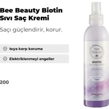 Bee Beauty Biotin Sıvı Saç Kremi 200 ml Silikon İçermeyen Güçlendirici Formül ile Saç Koruma