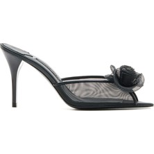 Sofia Baldi Mesta Siyah Tekstil Kadın Topuklu Terlik