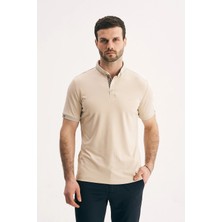 Silvano Erkek Yaka Içi Desenli Premium Slim Fit Polo Yaka Tişört