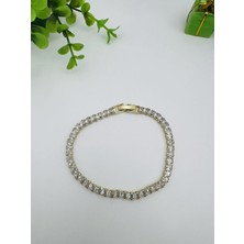 Badiva.co 3mm Çelik Suyolu Bileklik (Gold)