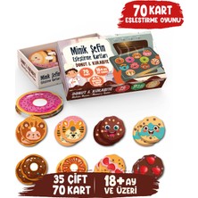 Bunbaza Çocuk Hafıza Kartları Minik Şef Donut & Kurabiye Eşleştirme ve Konsantrasyon Oyunu 3 Yaş