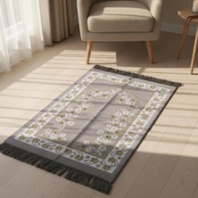 Etnik Home Kadife Dokulu Dokuma Seccade Yumuşak Yüzeyli %50 Pamuk %50 Polyester Dikdörtgen Şık Desenli Namazlık 70X100