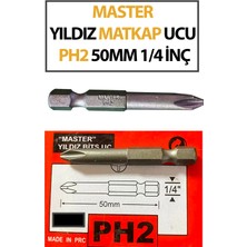 Master Yıldız Matkap Ucu Bits Ph2 50 mm 1/4