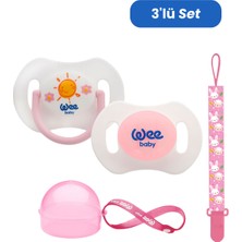 Wee Baby 2'li Gece Gündüz Emzik No:2 Pembe (Kutu ve Band Seti)