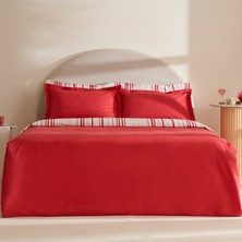 Karaca Home Cool Stripe Çift Kişilik Nevresim Takımı Kırmızı