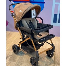 Turhan Bebe Geniş Sepetli Mama Tablalı Çift Yönlü Bebek Arabası Kışlık + Ayak Örtüsü Sallanır Taşıma Puset