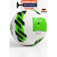 Montreal Orijinal Futbol Topu Pompa Hediyeli Sert Zemin Halı Saha Futbol Topu Hibrit Yeşil No:5 ( 1 Adet )