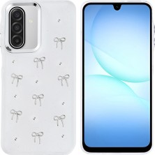 Roketcim Galaxy A17 Kılıf Airbag Tasarımlı Simli Şeffaf Kutup Kapak