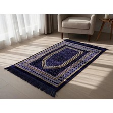 Etnik Home Kadife Dokulu Dokuma Seccade Yumuşak Yüzeyli %50 Pamuk %50 Polyester Dikdörtgen Şık Desenli Namazlık 70X100