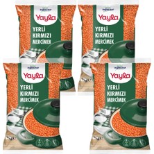 Yayla Yerli Kırmızı Mercimek 1 kg X4