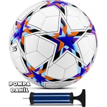 Montreal Orijinal Futbol Topu Şampiyonlar Ligi Pompalı Sert Zemin Halı Saha Futbol Topu No:5 Beyaz ( 1 Adet )