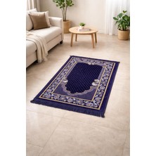 Etnik Home Kadife Dokulu Dokuma Seccade Yumuşak Yüzeyli %50 Pamuk %50 Polyester Dikdörtgen Şık Desenli Namazlık 70X100