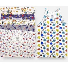 0256 Tutku Çocuk Elastan Emprime Atlet 6lı Paket