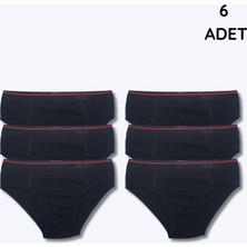 Tutku Elit 1351 Elit Erkek Incebel Kemerli Slip 6lı Paket Siyah