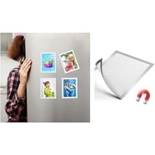 Data Store Hdg 10 Adet Mıknatıslı Şömiz Manyetik Resim Çerçeve Şeffaf Magnet Şömiz Dosya 10X15 cm - Gri Kenarlı