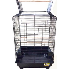 Qhpet Eurogold  Cage Papağan Kafesi Siyah 40,5X40,5X59,5 cm