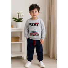 GMG Collection Baby Erkek Iki Iplik Araba Baskılı Ikili Takım 1y, 2y, 3y, 4yaş