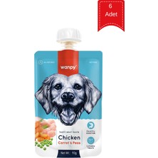 Wanpy Tavuk Etli ve Havuçlu Ezme Köpek Ödül Maması 90 gr x 6 Adet