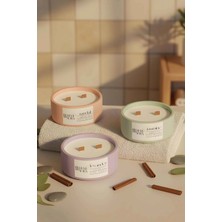 Believe Your Aura Yasemin Lavanta Sandal Ağacı Kokulu Beton Mum - %100 Doğal Soya Mumu 3'lü Set Beton Mum - 3X250 ml