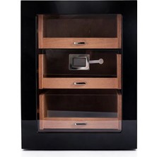 Cohiba 2026 Model Üç Çekmeceli Humidor - Siyah Lake