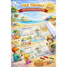 Haydi Dekor Yaz Mevsimini Seviyorum Tatil Yapıyorum Eğleniyorum ve Boyuyorum Boyama Rulosu