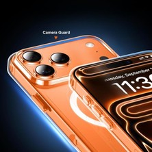 Data Store 17 Pro Max ile Uyumlu Crystal Clear Mika Mag-Safe Emici Şeffaf Kılıf (Şeffaf Mika Sararmaz, 17 Pro Max)