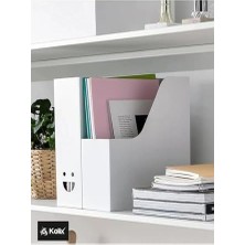 Data Store Dergi Dosyası Seti Karton Klasör Gülen Yüz Beyaz 4 Adet