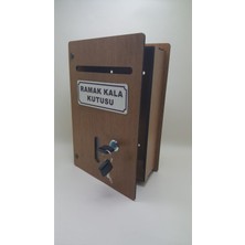 Küçük Boy Hediyelikevi Ahşap Ramak Kala Kutusu 15cmx6cmx22cm Manuel Kilit Özelliği ile