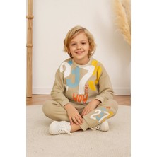 GMG Collection Baby Kışlık Wow Soft Yeşil Rakamlar Baskılı Erkek Takım 5y,6y,7y,8yaş