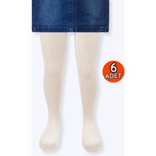 Öge Çocuk Külotlu Çorap 6lı Ekru