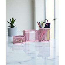 Data Store Masaüstü 3'lü Toz Pembe Kalemlik Seti ND-1001