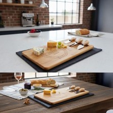 Data Store Bambu Peynir Sunum Tabağı, Meyve Yiyecek Tahta Sunum Tabağı 4 Parça | Doğal ve Şık Bambu Peynir - Lezzetli Atıştırmalıklarınızı Şık Bir Şekilde Sunun!