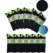 Dündar Çorap 6982 Dündar Erkek Bambu Diyabetik Çorap 12LI Paket Siyah