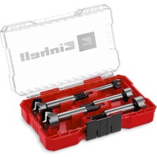 Data Store Orijinal M-Case 5 Parça Menteşe Uç Seti (C65 Çeliğinden Yapılmış, E 6.3 Şaft, Çapraz Kesme Kenarı, Merkezleme Ucu, Konik Başlık Şekli, 4 Tarafı Kapalı Kılavuz Kenar) - 49706003