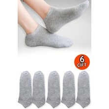 Pamuksu 6lı Patik Çorap 36-40 Gri