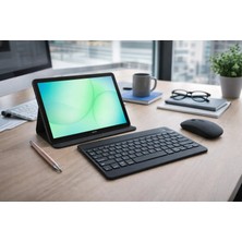 Samsung Galaxy Tab A9+ 11''inch (Plus) 6/128GB Tablet+Gold Kalem+Siyah Kılıf+Siyah Klavye Mouse