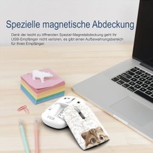 Data Store IWM-242K Bluetooth 5.4 + 2.4g Kablosuz Sessiz Optik Mouse | Şarjlı 500MAH Batarya | Çift Modlu Bağlantı | 800-1600 Dpı | Manyetik Kapak | Sağ-Sol El Uyumlu | Windows, Mac,