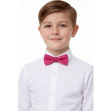 Sibel Günay Butik Çocuk Fuşya Lastikli Papyon | 4–12 Yaş Ayarlanabilir | Özel Gün ve Bayram Aksesuarı