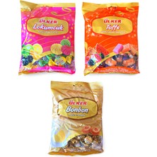 Ülker Lokumcuk-Toffe-Bonbon 3 Lü Bayramlık Şeker Paketi