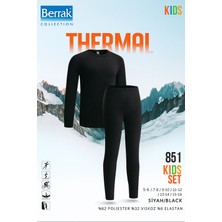 Berrak 851 Erkek Çocuk Termal Takım Siyah Yüksek Isı Yalıtımı Ve Konforlu Malzeme İle