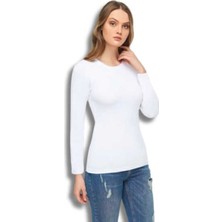 Tutku Elit 2203 Elit Kadın Uzun Kollu Badi 6lı Paket Beyaz