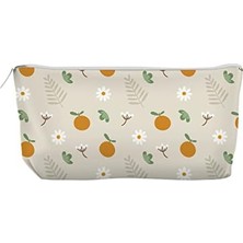 Data Store Kanvas Bez Kalemlik, Kalem Kutusu, Cüzdan, Körüklü, Iç Astarlı, 21X10X6CM (Portakal)