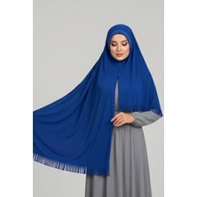 Levamor Meysun Kadın Siyah Viskon Likralı Püsküllü Pratik Hazır Şal