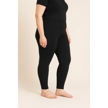 08 Hilal Yıldız Kadın Düz Tayt 6lı Paket Siyah