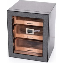 Cohiba 2026 Model Üç Çekmeceli Humidor - Karbon Gri