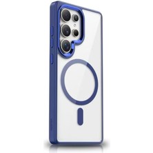 Data Store Galaxy S25 Ultra ile Uyumlu Kılıf Lacivert Delexo Kablosuz Şarj Özellikli Kapak (Galaxy S25 Ultra ile Uyumlu, Lacivert)