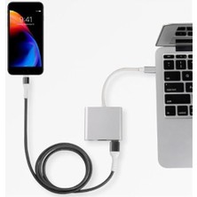 Data Store Hb-05 4K Hdmi Type C USB Çok Fonksiyonlu Metal A Kalite Kalın Kablolu Hub (Hdmı USB Type C Hd 4K Hub Hb-05)