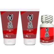 Red Kong Gel Erkeklere Özel 2şerli Set 2 Adet 50 ml + 2 Adet Red Kong 10 Lu Kaps