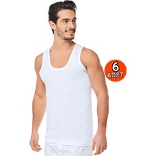 Seher Yıldızı 0001 Seher Erkek Penye Atlet 6lı Paket Beyaz